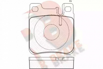 R BRAKE rb0976 -  Комплект тормозных колодок, дисковый тормоз